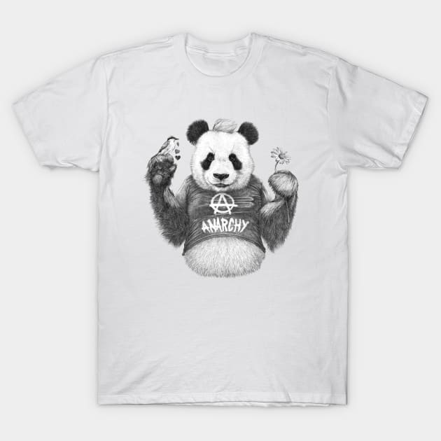 Punk Panda T-Shirt by ronnkools